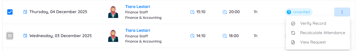 Detail Overtime Request