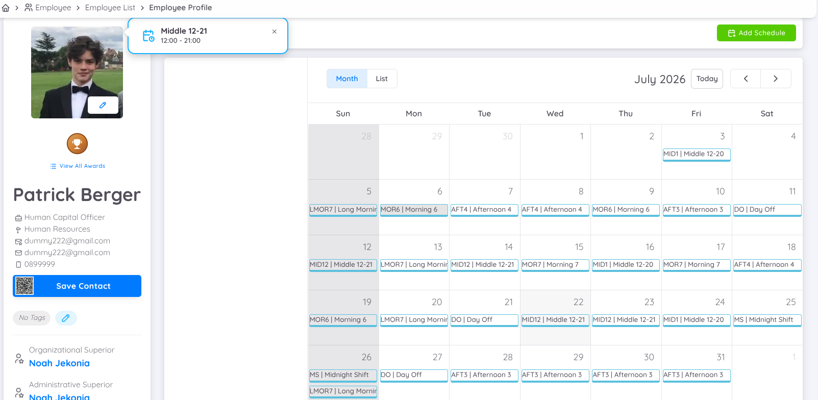Schedule Calendar
