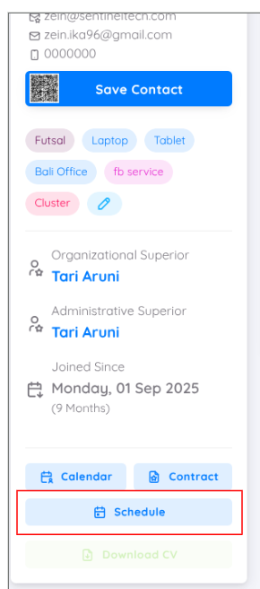 Schedule Profile