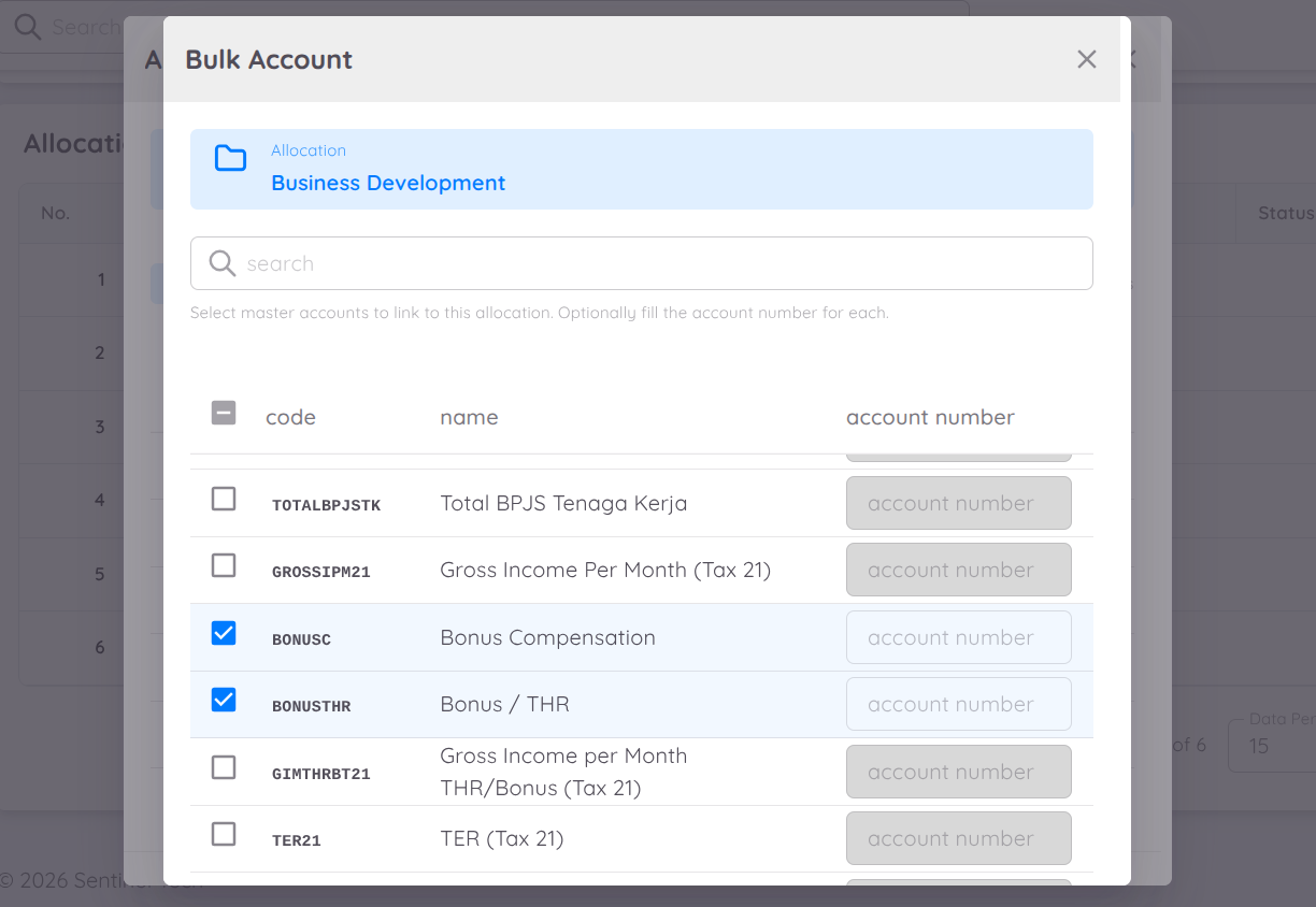 Bulk Add Allocation Accounts