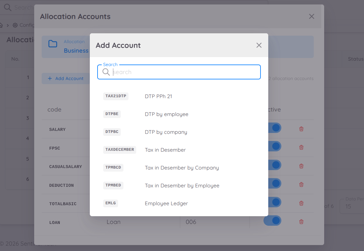 Add Allocation Account
