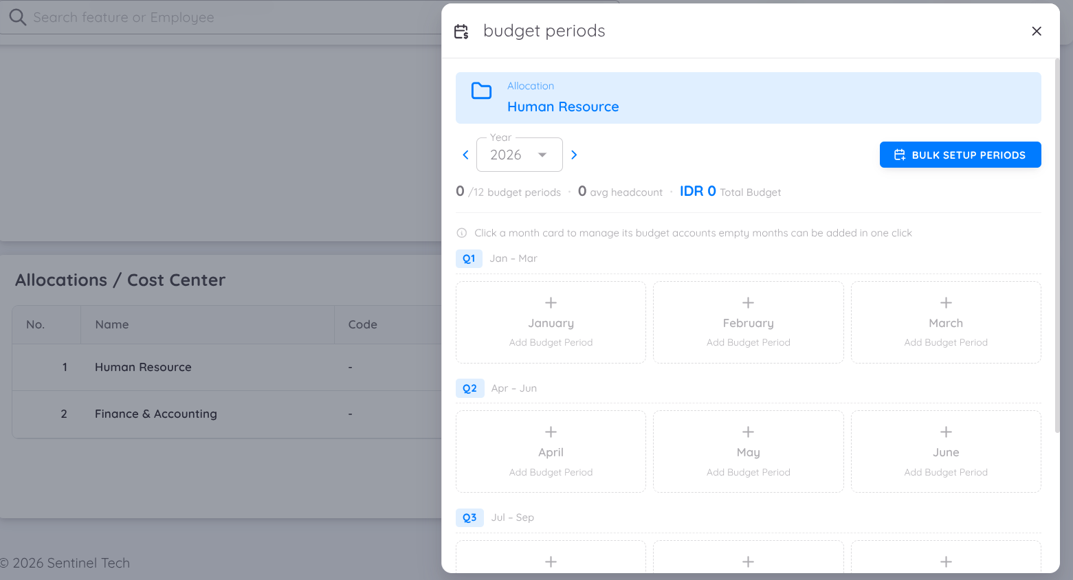 Budget Period List