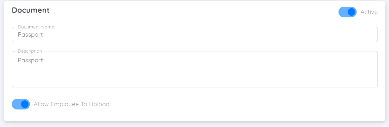 View of Employee Document