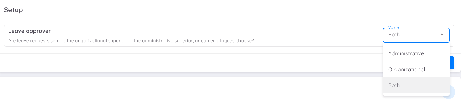 Setup leave approver