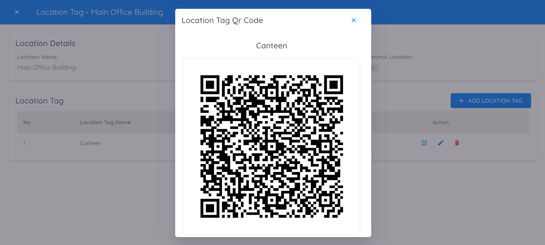 View of Edit Work Schedule