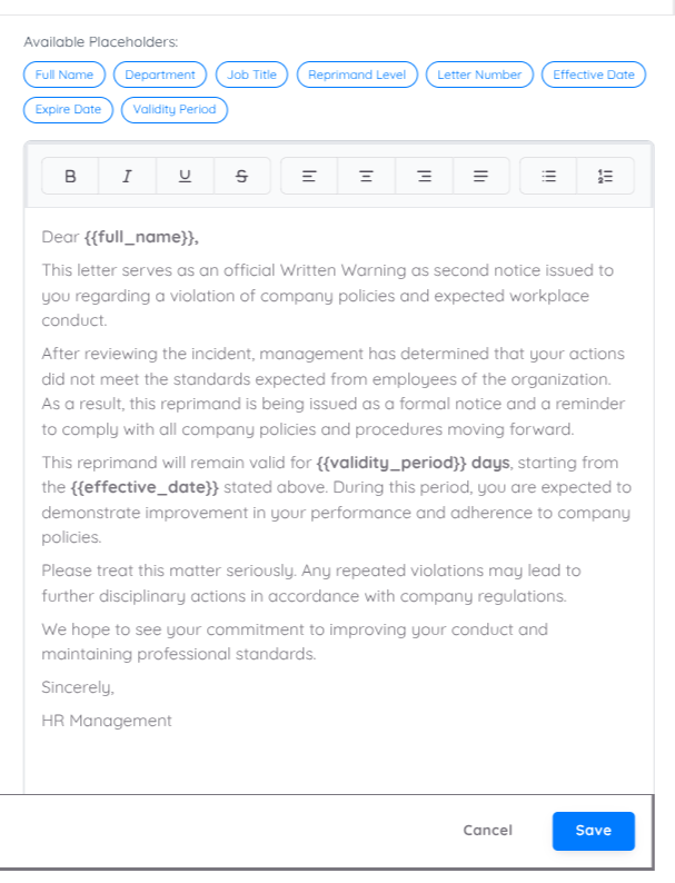Add award Setup