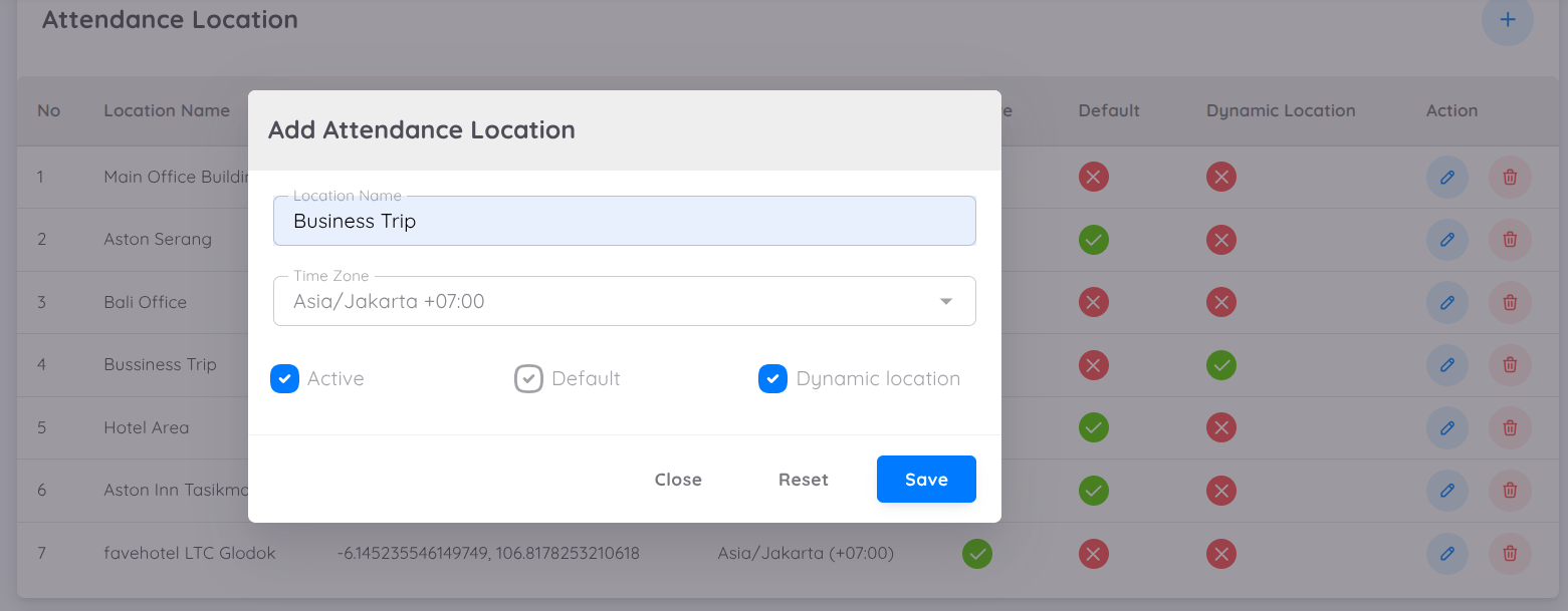 Dynamic Attendance Location