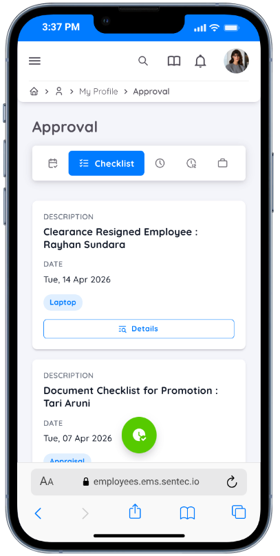 Checklist Approval