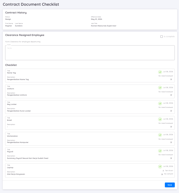 Complete Document Checklist