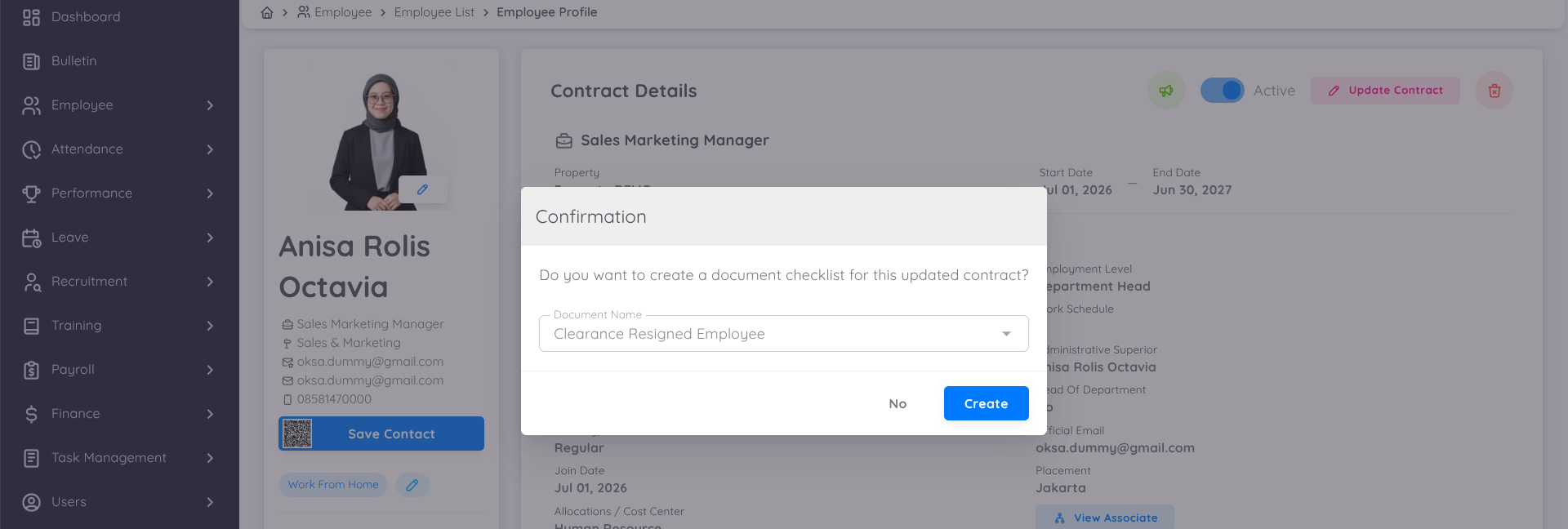 Create Document Checklist