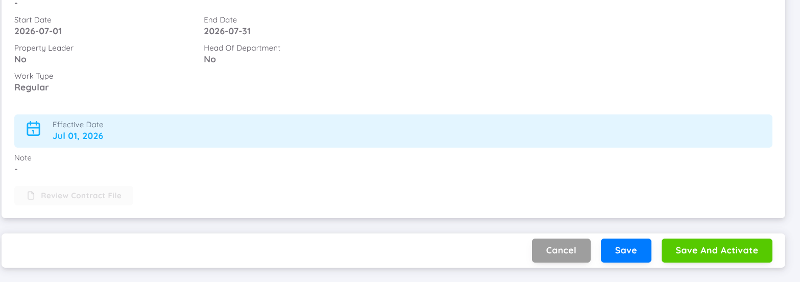 Contract Confirmation