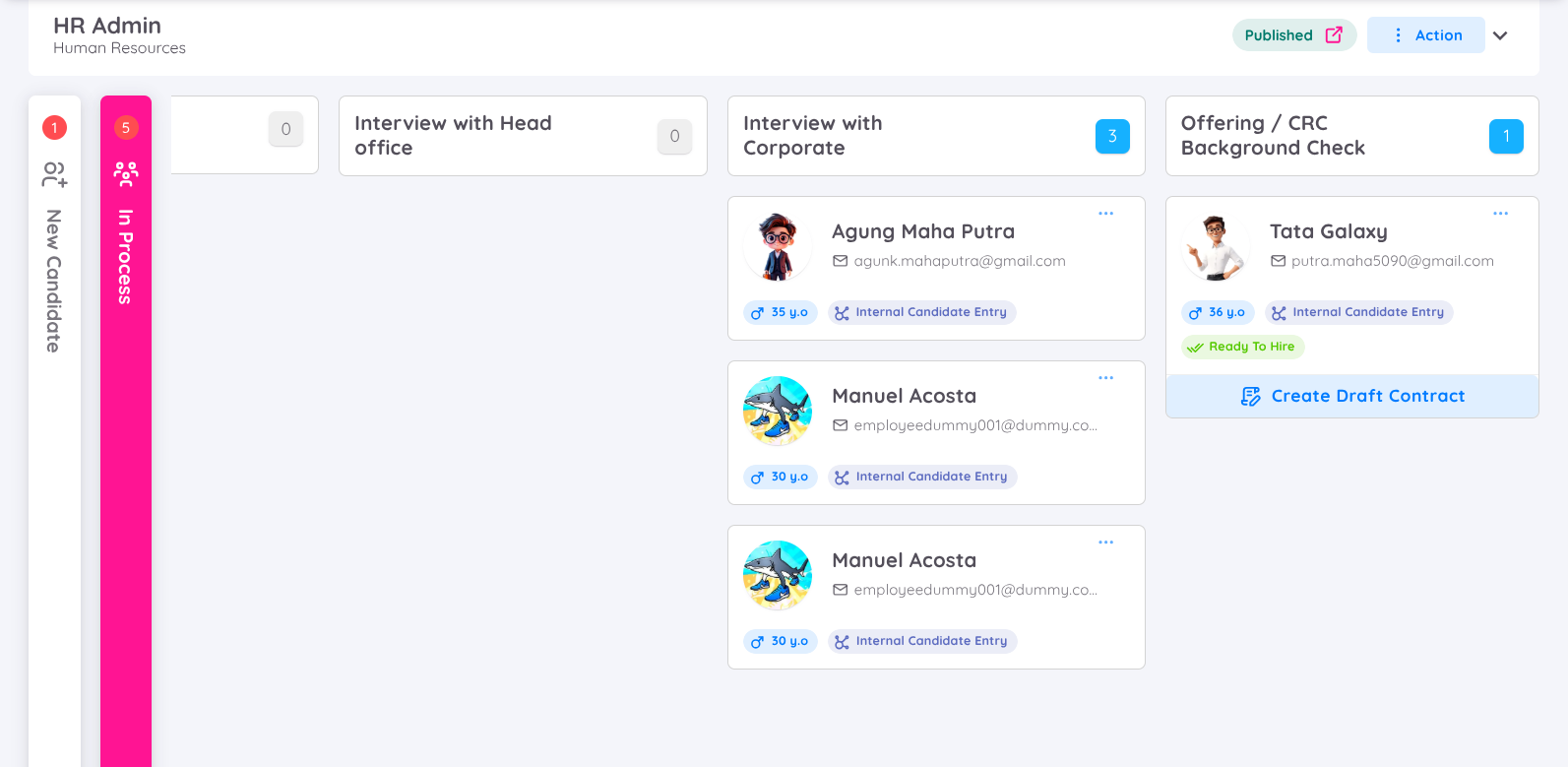Create Draft Contract