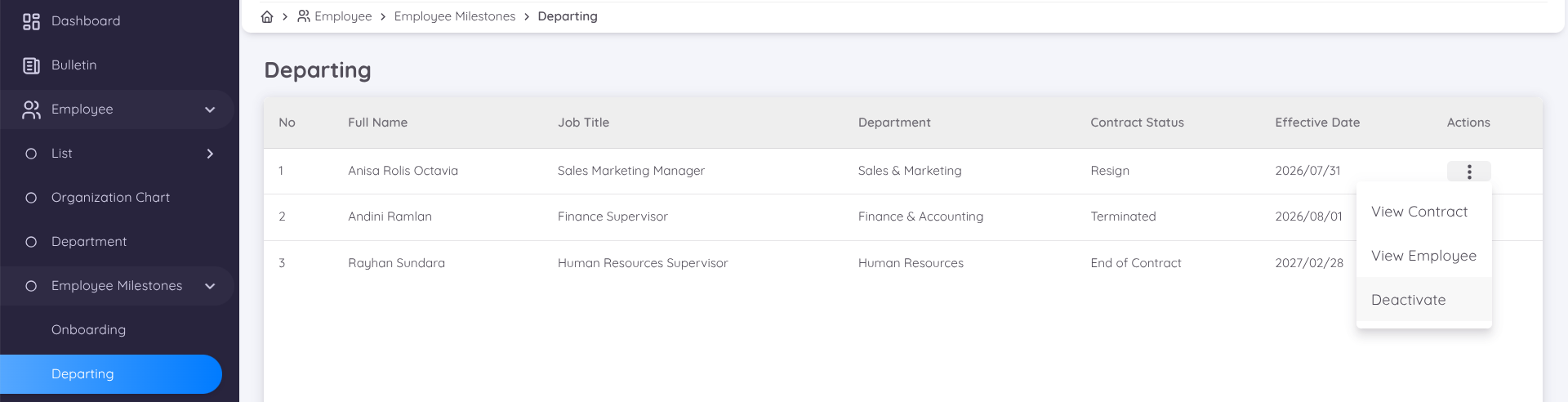 Employee Milestone