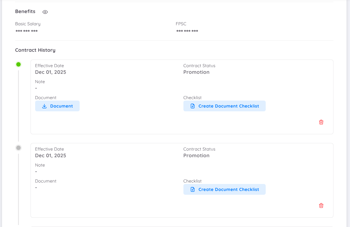 View of Contract Attributes and Benefits