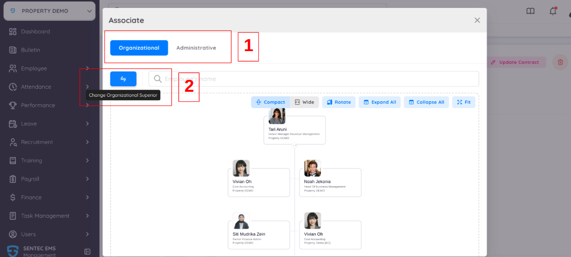 Change Organizational Superior