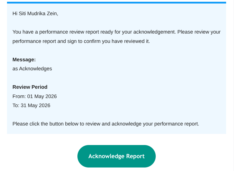 Acknowledgement Email