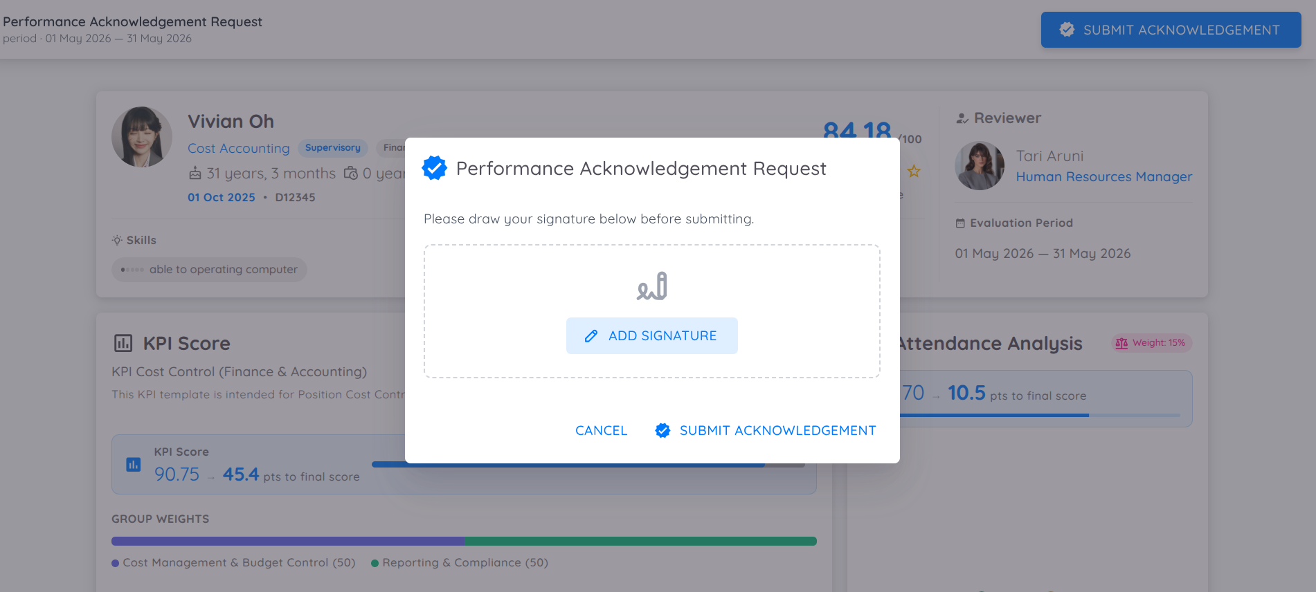 Submit Acknowledgement