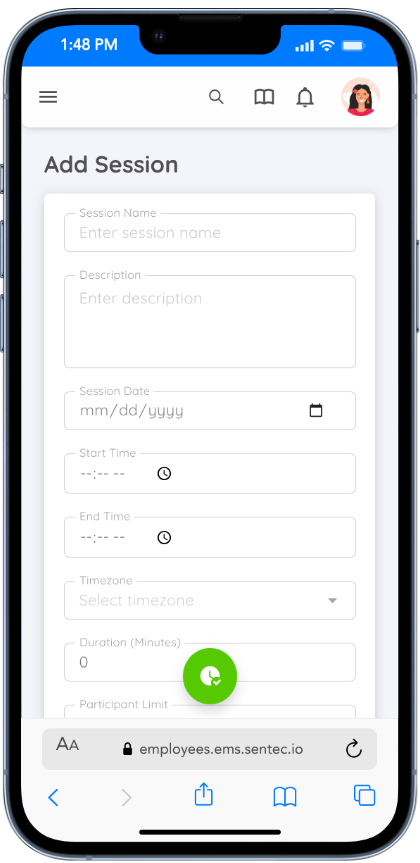 Add Session Details