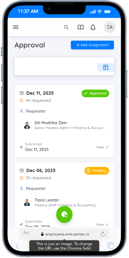 Overtime Approval List
