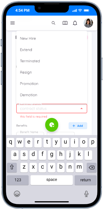Status Evaluasi Kontrak