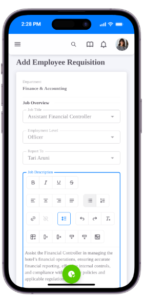 Employee Requisition Form