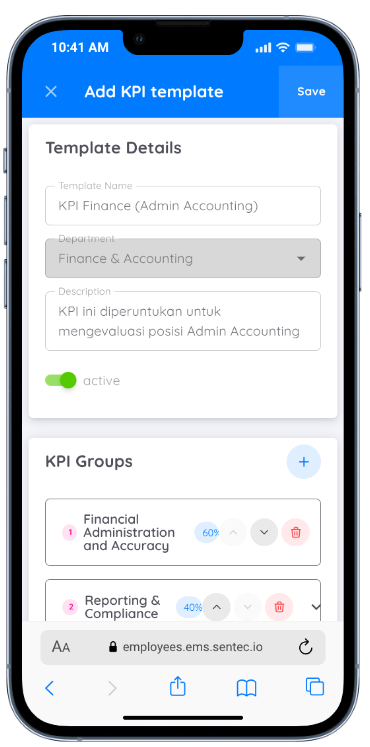 Create KPI Template