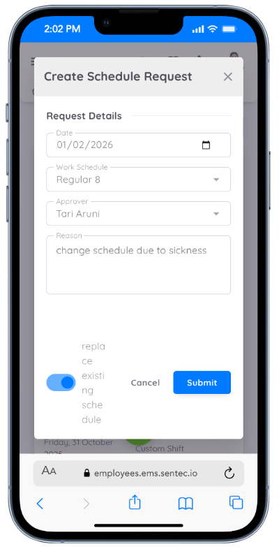 Replace Schedule Enabled