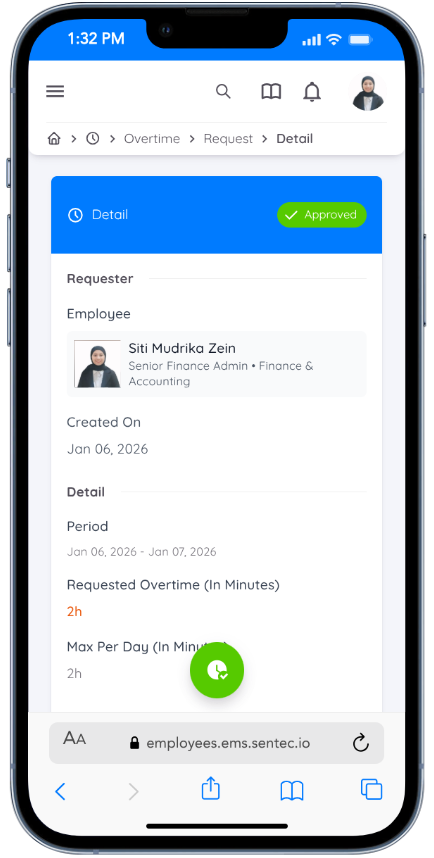 Overtime Record Detail