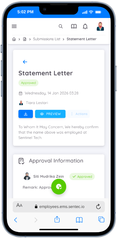 Download Form Screen