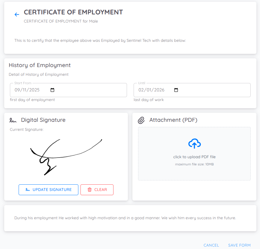Form Review via Email
