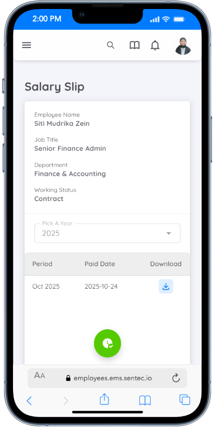 Employee Salary Slip View
