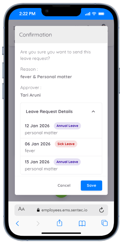 Leave Request Submission