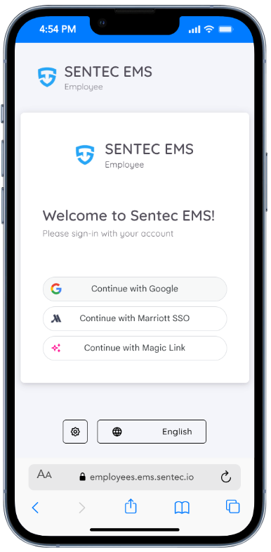 Login | Sentec EMS