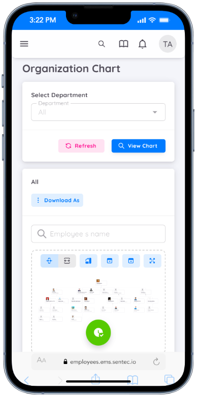 Employee Chart for Corporate Commercial Department