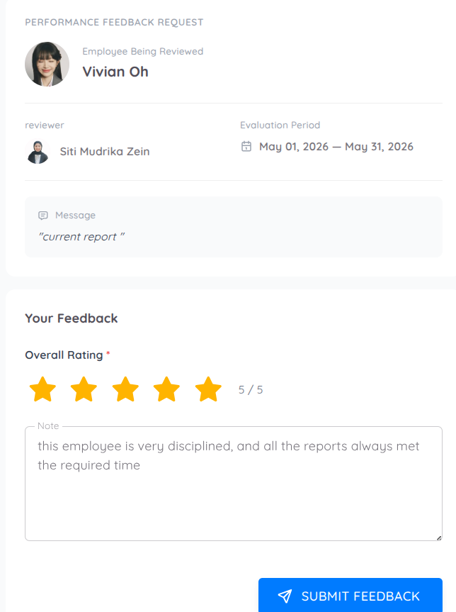 Performance Feedback Notification