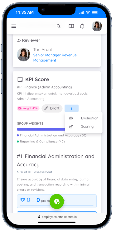 Performance Report Page