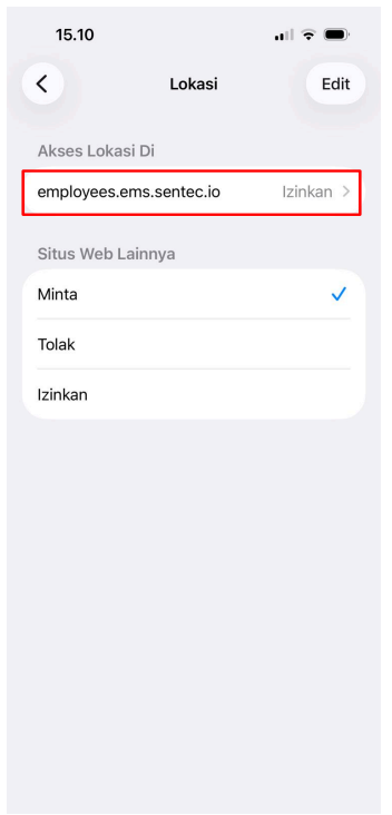 Langkah 4 - Pengaturan Safari