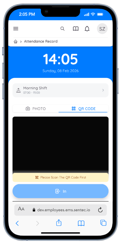 QR Code Attendance Recording