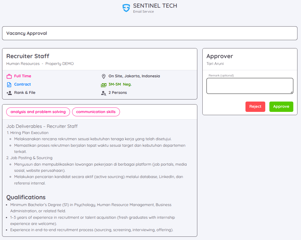Applicant Review View