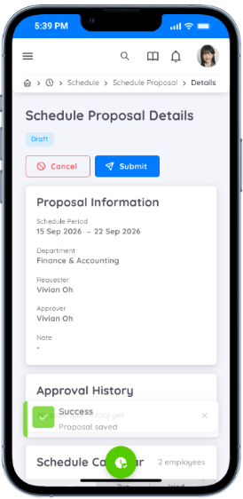 Create Schedule Proposal