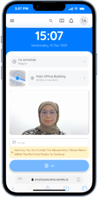 Attendance Record with Dynamic Location View