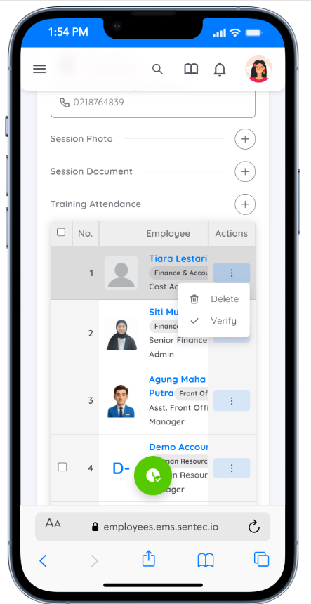 Verify Attendance
