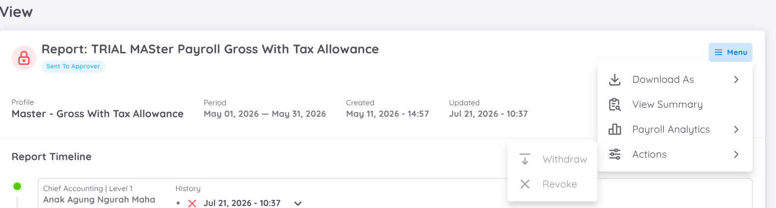 Withdraw Payroll