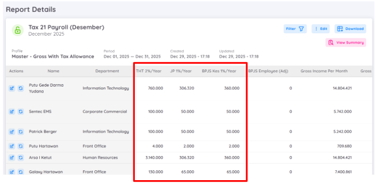 View of Set to Paid Action