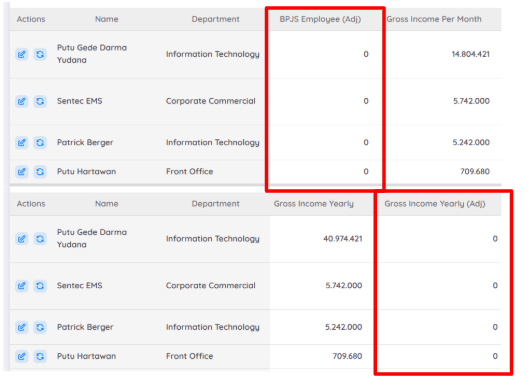 View of Set to Paid Action