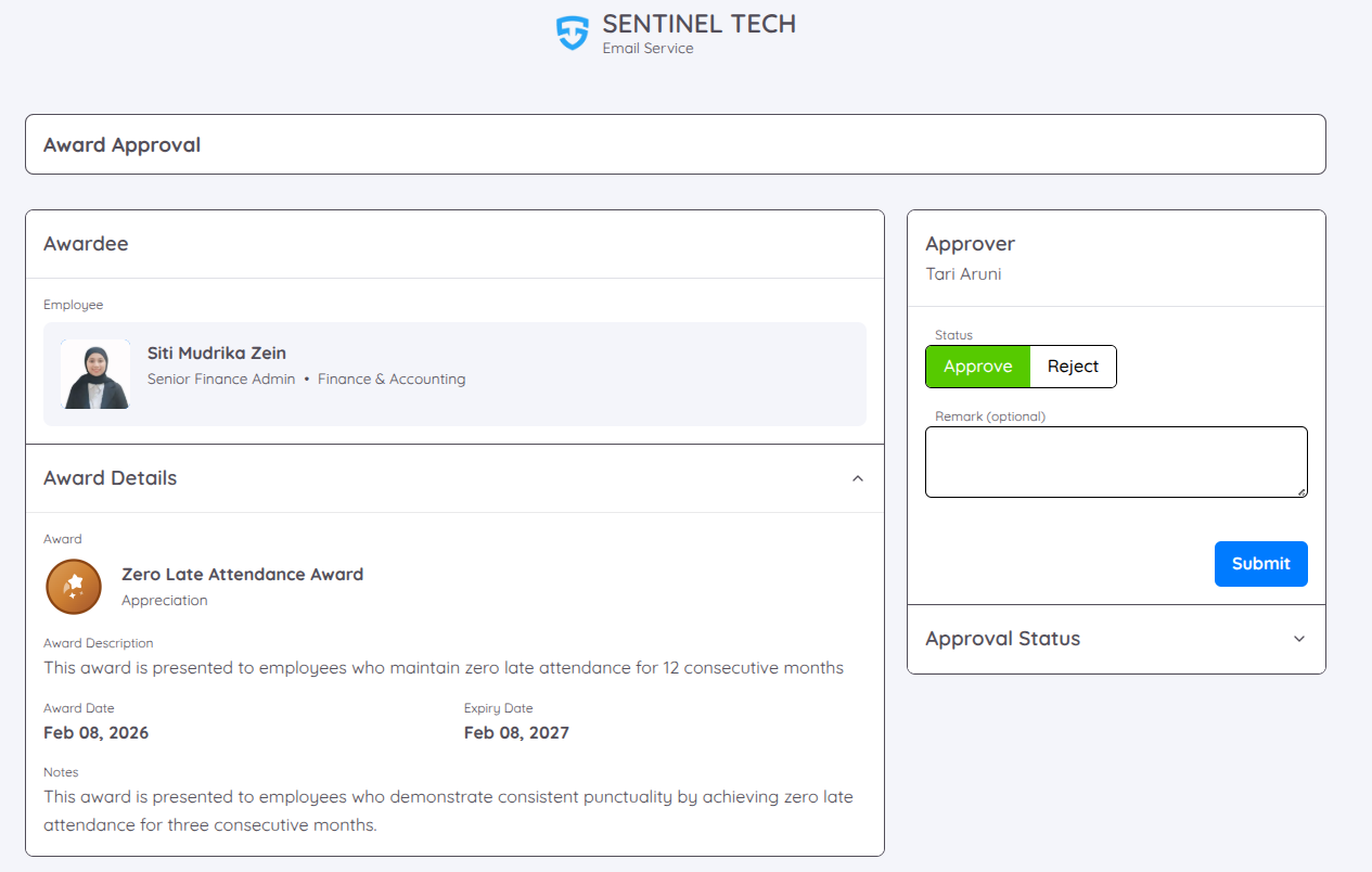 View of Leave Report Analytics