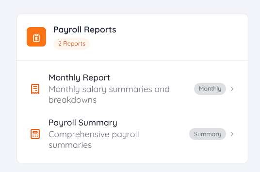 View of Payroll Report